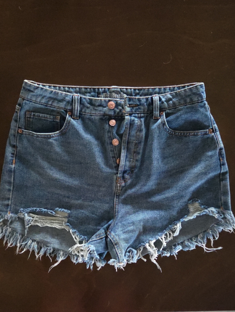 Wild Fable Distressed High-Rise Denim Shorts - Size-10. In Great Conditon.